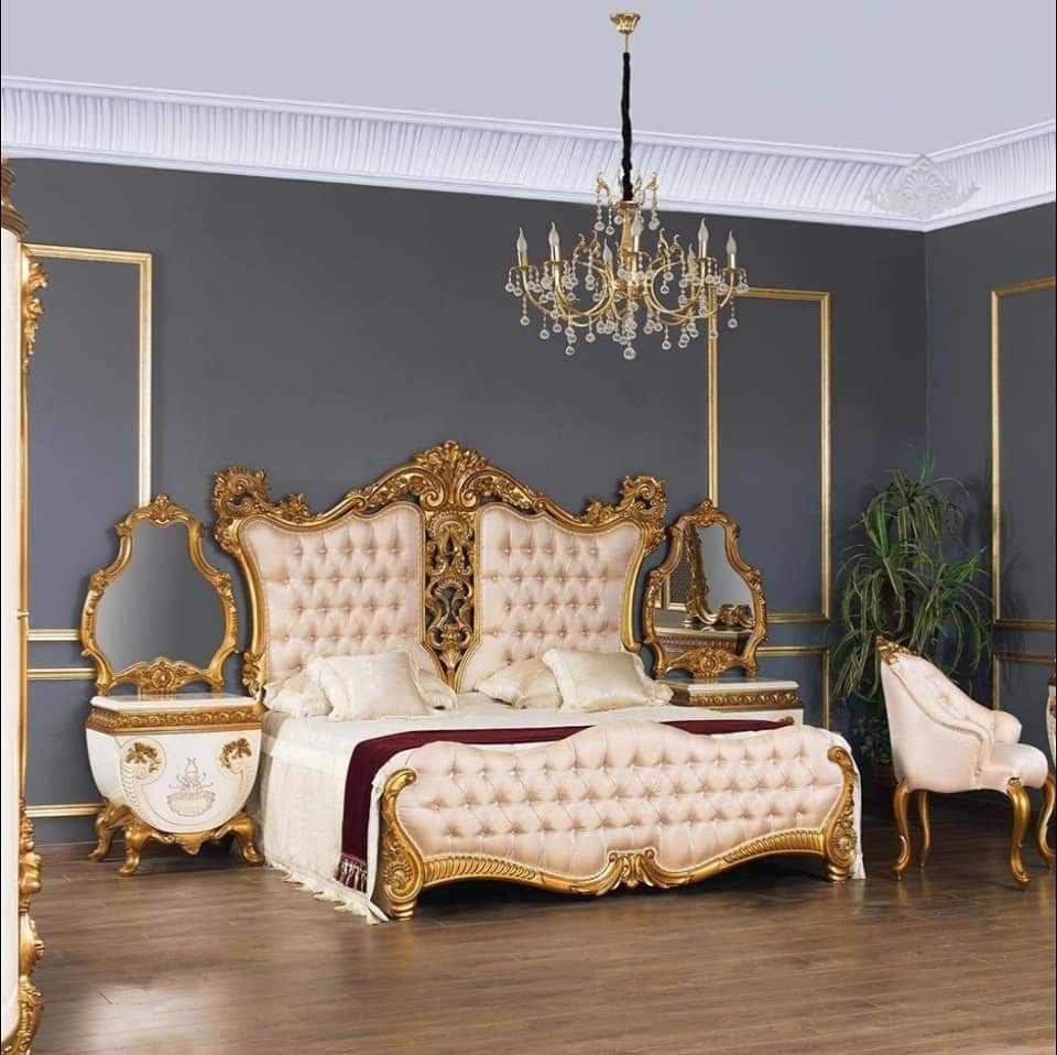 Italian Luxury Bed Set With Wadrobe